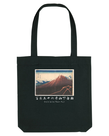 Storm below Mount Fuji (text alb) Black