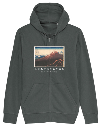 Storm below Mount Fuji (text alb) Anthracite