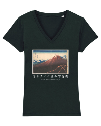 Storm below Mount Fuji (text alb) Black