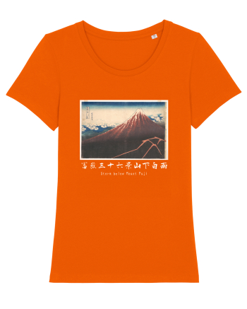 Storm below Mount Fuji (text alb) Bright Orange