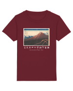 Storm below Mount Fuji (text alb) Tricou mânecă scurtă  Copii Mini Creator