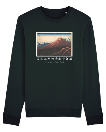 Storm below Mount Fuji (text alb) Black