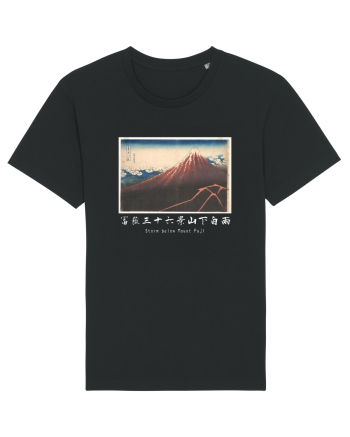 Storm below Mount Fuji (text alb) Black