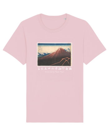 Storm below Mount Fuji (text alb) Cotton Pink