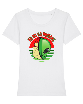 Funny Santa Claus Alien White