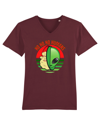 Funny Santa Claus Alien Burgundy