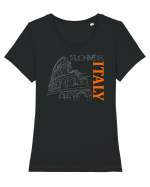 Rome, Italy Tricou mânecă scurtă guler larg fitted Damă Expresser