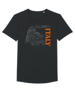 Rome, Italy Tricou mânecă scurtă guler larg Bărbat Skater
