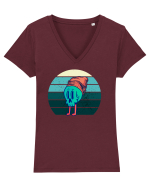 Craniu cu caciula Tricou mânecă scurtă guler V Damă Evoker