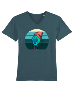 Craniu cu caciula Tricou mânecă scurtă guler V Bărbat Presenter