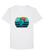 Craniu cu caciula Tricou mânecă scurtă guler larg Bărbat Skater