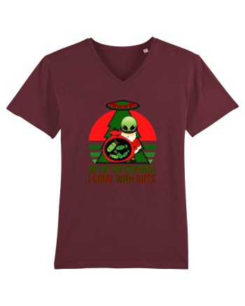Funny Santa Claus Alien Burgundy