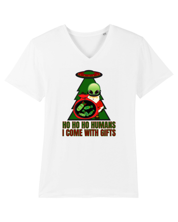 Funny Santa Claus Alien White