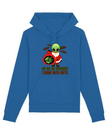 Funny Santa Claus Alien Royal Blue