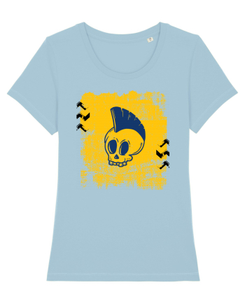 Punk skull Sky Blue