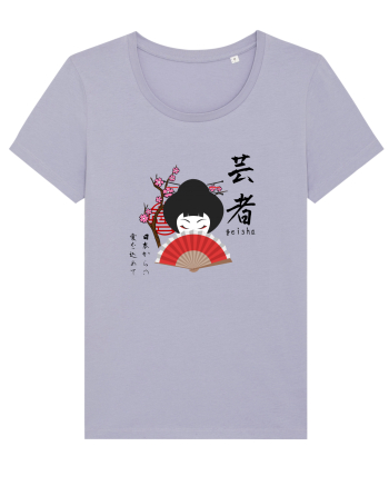 Geisha Kanji și Ilustrație (negru) Lavender