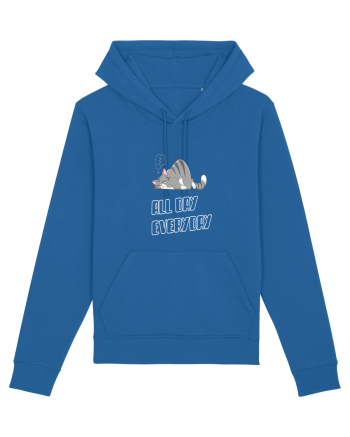 Funny Cool Lazy Cat Royal Blue