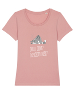 Funny Cool Lazy Cat Tricou mânecă scurtă guler larg fitted Damă Expresser