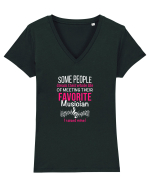Musician Tricou mânecă scurtă guler V Damă Evoker