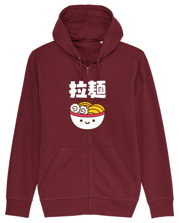 Ramen Bowl Kanji (alb) Burgundy