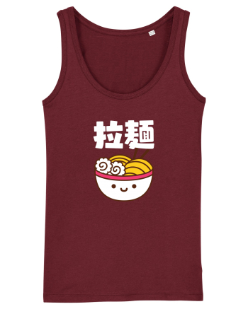 Ramen Bowl Kanji (alb) Burgundy