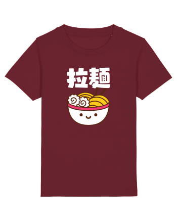 Ramen Bowl Kanji (alb) Burgundy