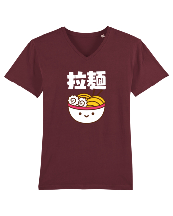 Ramen Bowl Kanji (alb) Burgundy