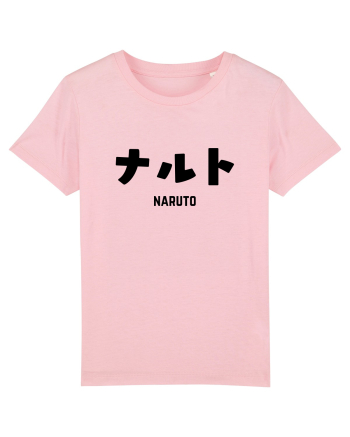 Naruto Katakana (negru) Cotton Pink