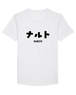 Naruto Katakana (negru) Tricou mânecă scurtă guler larg Bărbat Skater