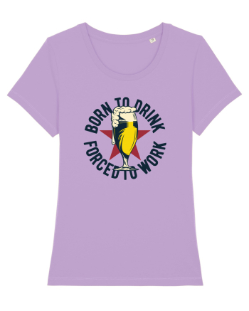 Born to drink forced to work Glass Lavender Dawn