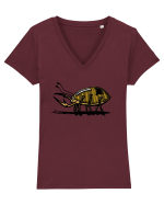 GOLDEN BUG Tricou mânecă scurtă guler V Damă Evoker