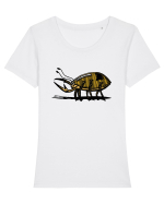 GOLDEN BUG Tricou mânecă scurtă guler larg fitted Damă Expresser