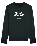 Sushi Katakana (alb) Bluză mânecă lungă Unisex Rise