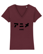 Anime Katakana (negru) Tricou mânecă scurtă guler V Damă Evoker