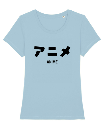 Anime Katakana (negru) Sky Blue