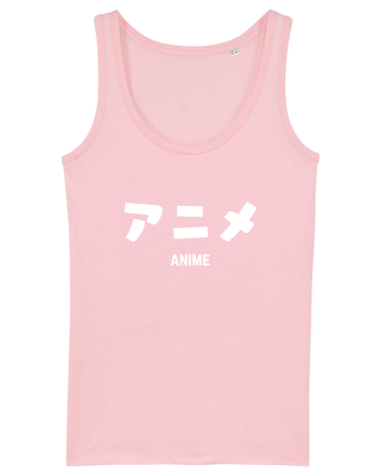 Anime Katakana (alb) Cotton Pink