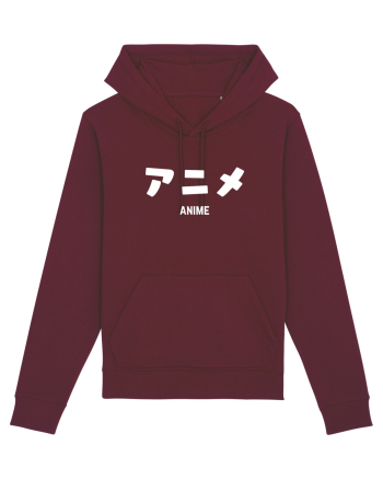 Anime Katakana (alb) Burgundy