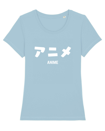 Anime Katakana (alb) Sky Blue
