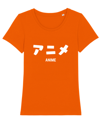 Anime Katakana (alb) Bright Orange