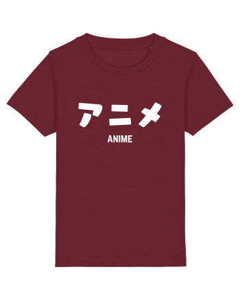 Anime Katakana (alb) Burgundy