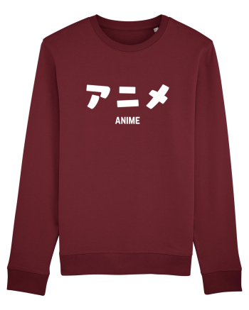 Anime Katakana (alb) Burgundy