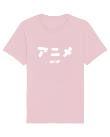 Anime Katakana (alb) Cotton Pink