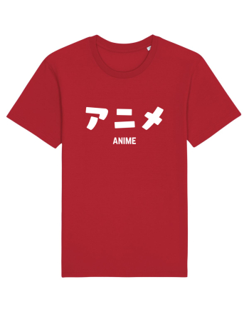 Anime Katakana (alb) Red