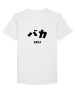 Baka Katakana (negru) Tricou mânecă scurtă guler larg Bărbat Skater