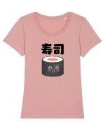 Sushi Kanji (negru) Tricou mânecă scurtă guler larg fitted Damă Expresser