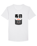 Sushi Kanji (negru) Tricou mânecă scurtă guler larg Bărbat Skater