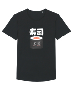 Sushi Kanji (alb) Tricou mânecă scurtă guler larg Bărbat Skater