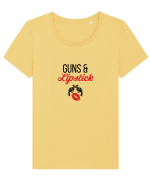 Guns and lipstick Tricou mânecă scurtă guler larg fitted Damă Expresser