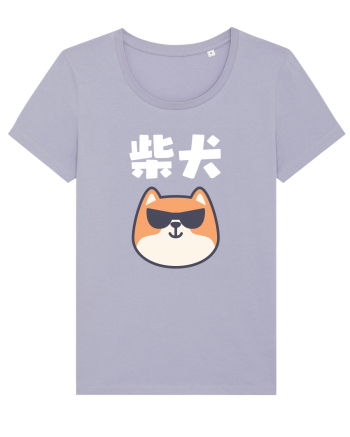 Shiba Inu Kanji (alb) Lavender