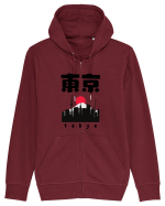 Tokyo Black Silhouette Hanorac cu fermoar Unisex Connector